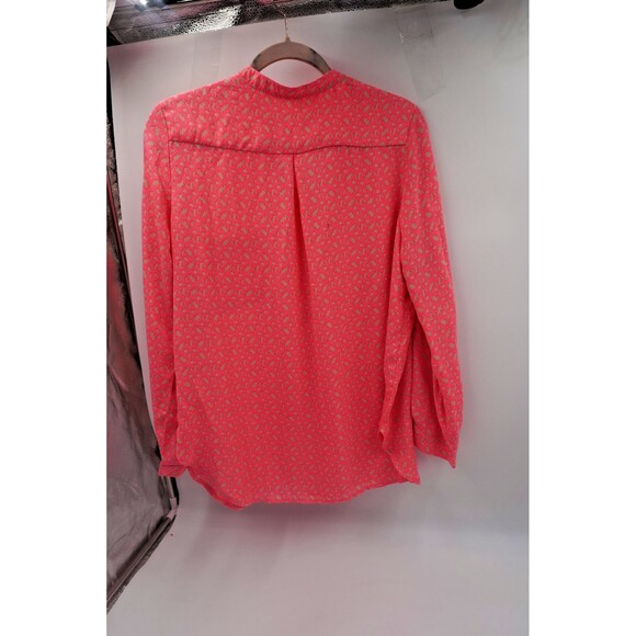 Mittoshop Geometric Patterned Long Sleeve Pink/Grey Office/Casual Blouse Size L - Picture 5 of 9